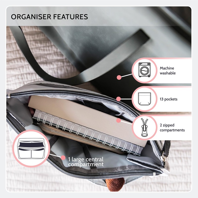 Periea 'Signature' Luxury Handbag Organiser Insert - 3 Sizes -