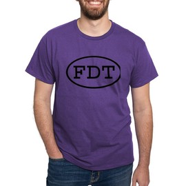 CafePress FDT Oval Dark T Shirt Men's Traditional Fit Dark Casual Tshirt Purple