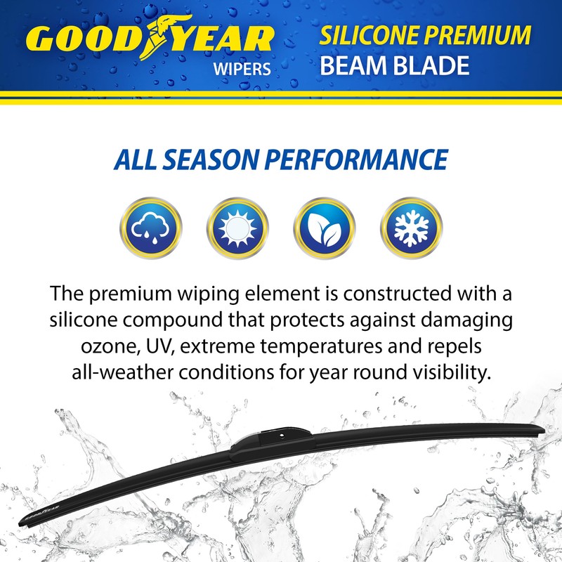 Goodyear Silicone 26" Premium Beam Windshield Wiper Blade with Universal