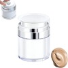 50ml Round Airless Pump Cream Container, Refillable Dispenser Cream Empty