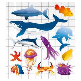 Reflective Berlin Unisex - Adult K.I.D. Reflective Stickers, Aqua/Maritime, One Size