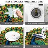 Peacock Animals Bath Mat Blue and Green Bathroom Rugs Funny