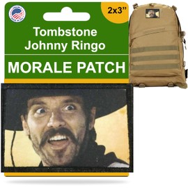 Johnny Ringo Morale Patch. from The Movie Tombstone. Perfect for Your Tactical Military Army Gear, Backpack, Operator Baseball Cap, Plate Carrier or Vest. 2x3 Hook and Loop Patch. Made in The USA