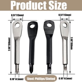 Treki Key Ring Screwdriver Set，8pcs Mini Pocket Keychain Screwdrivers Multifunction Key Ring Screw Drivers Portable Key Chain Screwdriver Tool for Gift, DIY (Phillips & Flat Head)