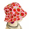 Unbranded Pink Strawberry Print Bucket Hat