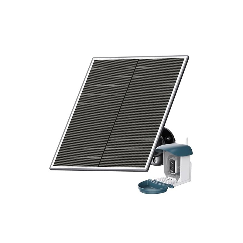 6W Solar Panel for Bird Feeder 360°Adjustable Mounting for Bird