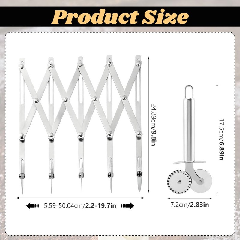 5 Wheel Stainless Steel Pizza Cutter with Double Wheel Dough