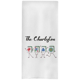 BYRFIIEU Chinese Mahjong Kitchen Towels, Gifts for Mahjong Players Dish Tea Towels for Kitchen Decor, Mah Jong Gifts for Women Decorative Hand Towel, 16x24 Inch