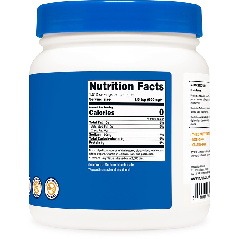 Nutricost Baking Soda (2 LBS) - For Baking, Cleaning, Deodorizing,