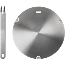 Induction Cooktop Adapter Plate, Heat Diffuser for Gas Stove Cooktop, Beswarmy Stainless Steel Induction Converter Disk Simmer Plate with Detachable Handle 22cm