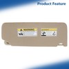 Silscvtt Beige Sun Visor Driver Side with Mirror and Light