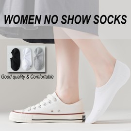 EPEIUS No Show Socks Women Non Slip Low Cut Socks Cotton Short Socks for Women Invisible Liner Socks Size 8-11,White 3 Pairs Size L