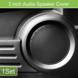 ACROPIX Universal 3" Car Speaker Grills Cover Mesh Round 3 Inch Audio Speaker Subwoofer Guard Protector Case with Mounting Screws Iron Aluminum Alloy Rose Gold Tone Black - Pack of 1