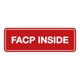 Signs ByLITA Standard FACP Inside Sign | Fire Safety Signage (Red) - Large 1 Pack