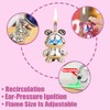 DONGYG Cute Lighter Windproof Refillable with Adjustable Flame,Unique Keychain Design,for