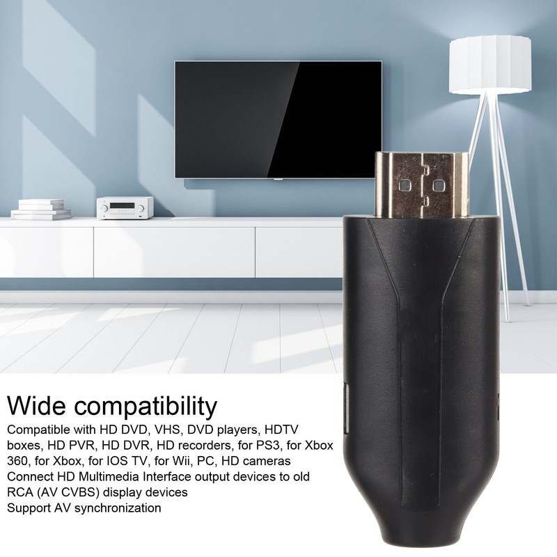 HD Multimedia Interface to RCA Converter Supports 4K 30hz HD