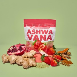 ASHWAVANA Zen Relax Drink Mix - Nootropic, Adaptogen-Infused Ashwagandha Beverage - Rhodiola, Magnesium, L-Theanine - Restore & Unwind - Alcohol Alternative - Strawberry Flavor - 30 Count (Pack of 1)