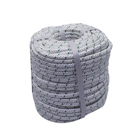 findmall 3/8 Inch x 200 Feet Double Braid Polyester Rope High Breaking Strength Pulling Rope for Tree Work Camping Swings White