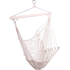 unbranded Hanging Hammock Net Chair,Outdoor Single Hanging Rope Air/Sky Chair,Cotton Swing
