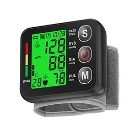 FARMADAR Baumanómetro de Muñeca Digital, Monitor de Presión Arterial Automático con Pantalla LED | Medición Precisa y Rápida, Compacto y Fácil de Usar (Negro)