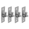 Wall Mount Flat Back Gate Hinges, 4 Pack Outdoor Chain Link Fence Gate Hinges, Heavy Duty Stainless Steel Wall Plate Hinges, Wood Fence Link Gate Hinges, with 5/8 Hinge Pin (Screws Not Included)