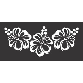 Hibiscus Flowers Tropical - Die Cut Vinyl Window Decal/Sticker for Car/Truck