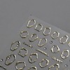 5D Embossed Rhinestones Nail Art Stickers,Gold Crystal Soft Glue Irregular