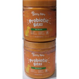 Zesty Paws 90 Probiotic Bites for Dogs Digestive Enzyme Gut Health Pumpkin QTY 2