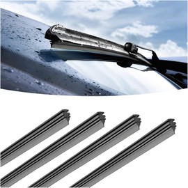 4PCS Car Windshield Wiper Blades Strips, Trimable Premium Boneless Wiper Blade Refill, Keeping View Clear Window Wipers for Car SUV Truck Van (26in/65cm)