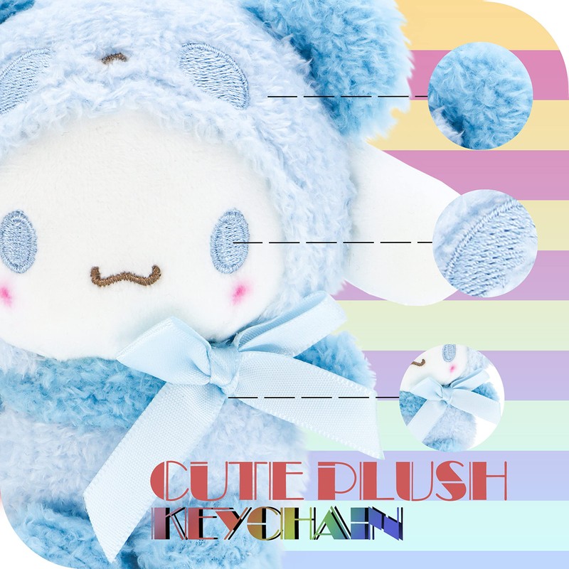 Ahlsense 3.5In/9cm Anime Cartoon Cute Plush Keychain (A)
