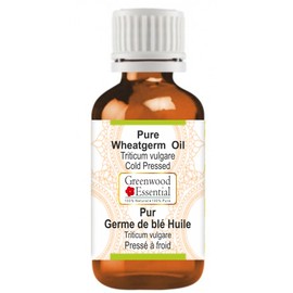 Greenwood Essential Pure Wheat Germ Oil (Triticum vulgare) Natural Therapeutic Quality Cold Pressed 30 ml (1 oz)