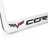 C6 Corvette License Plate Frame with C6 Flags