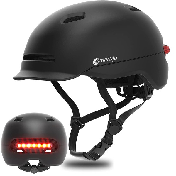 Smart4u Bicycle Helmet with LED Light and Indicator, City Helmet