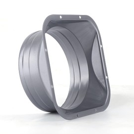 TiCoast Straight Pipe Flange Metal Galvanized Duct Connector Flange for Ventilation System Plumbing Components Silver (Square-150mm)