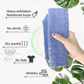 Migliore Wear Back Brush for Body Scrub, Double-Sided Bath Brush, Back Scrubber, Natural Shower Body Brush with 2 Handles, Back Washing Aid for Removing Dead Skin