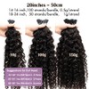 24Inch 3C Curly I Tip Hair Extensions Water Wave Human