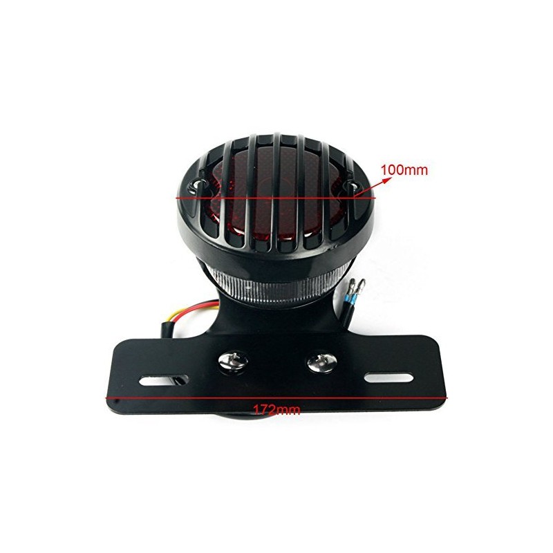 Karun 12V Round Bird Gauge Tail Lamp Light with Number