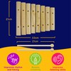A-Star Wooden Xylophone, Children's Musical Instrument, 8 Notes with Pair