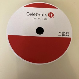 Celebrate It Lot of 2 2.5" x 80 ft Wired Jumbo Ribbon Black White Buffalo Plaid Celebrate It