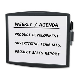Fellowes Partition Additions Dry Erase Board - 14quot; Width x 11quot; Height - Fiberboard Surface - Graphite Plastic Frame - Film - 1 Each
