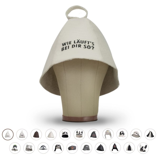LoFelt® Sauna Hat Incl. Sauna Guide, 100% Cotton, Felt Sauna Cap