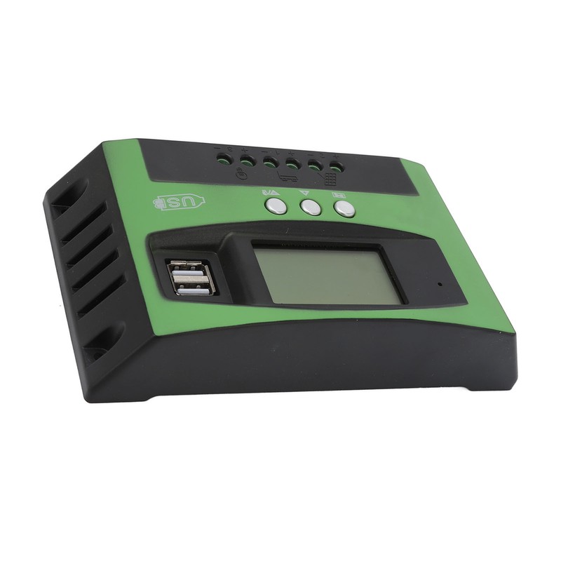 MPPT Solar Panel Controller with Dual USB Ports LCD Display