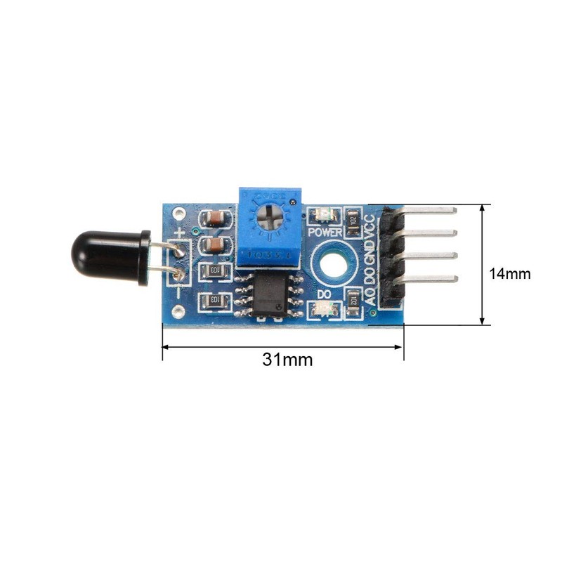 uxcell IR Flame Sensor Module Detector 4 Pin Temperature Detecting