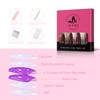 24pcs Dark Burgundy Press On Fake Nails Medium Long Stiletto
