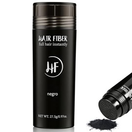 Corrector para Las Raíces del Cabello de Efecto Inmediato, Polvo de Fibras que Cubre Zonas Finas y Aporta Densidad, Resultado Natural y Discreto, Ideal para Hombres y Mujeres 50g Negro