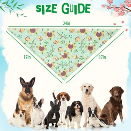 PUPTECK Summer Dog Bandanas 4pcs Outfit - Spring Soft Costume Pet Triangle Bibs Scarf, Pet Accessories Gifts for Small Medium Large Dog Cat Boy Girl