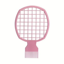 Twist Hair Comb, Curly Hair Mesh Comb, Heatless Big Holes Barber Hair Brush, Magic Afro Hair Twist Sponges for Curly Coil Wave Hair Dreadlocks Hairdressing - Color: Pink, Size: 1 Count