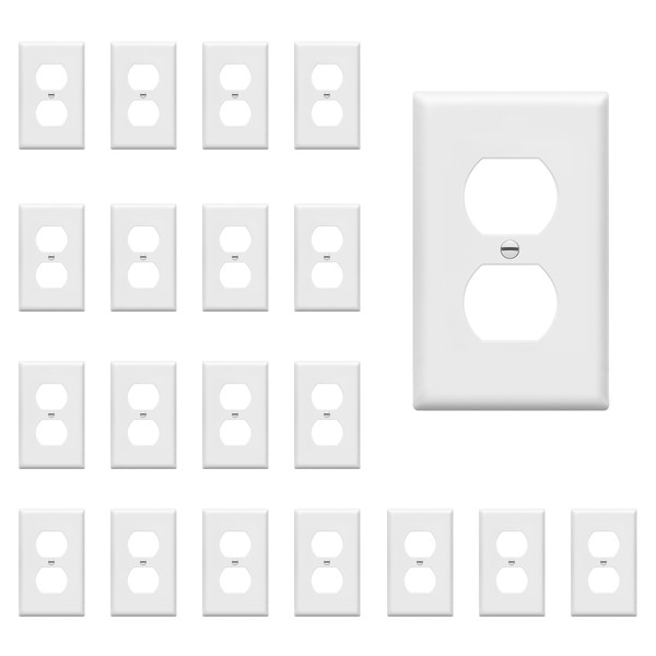 ENERLITES Duplex Wall Plates Kit, Electrical Outlet Covers, Standard Size