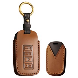 TECART Key Fob Cover Leather Protection Key Shell Key Case Fit For Lexus ES is GS NX LS RX RC 300h 350 200t 250 300 F Brown