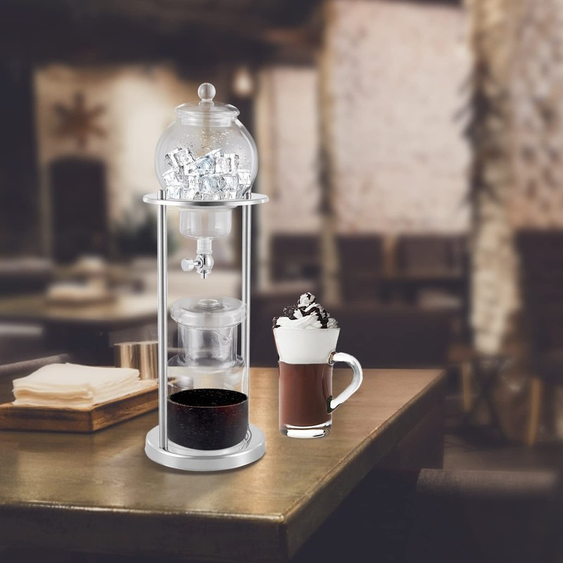 DNYSYSJ Iced Drip Coffee Maker,Cold Brew Drip Tower Iced Coffee